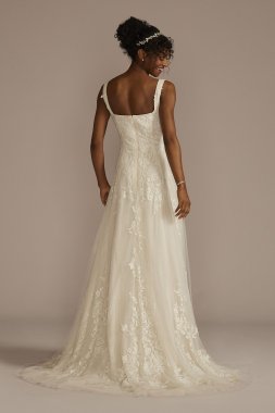 Sweetheart Tank Lace Applique A-Line Wedding Dress MS251267