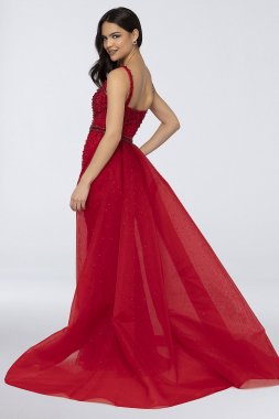Sweetheart Sheath Dress with Tonal Crystals 1912P8438