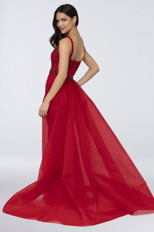 Sweetheart Sheath Dress with Tonal Crystals 1912P8438
