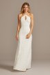 Halter Keyhole Lace Dress with Lace-Up Back 650711