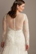 Illusion Beaded Floral Plus Size Wedding Dress 8CWG844