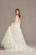 Shimmer Lace Applique Plus Size Wedding Dress 8CWG853