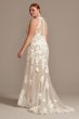 Illusion Keyhole Applique Plus Size Wedding Dress 9SWG843