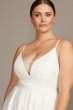 Illusion Deep-V Spaghetti Plus Size Wedding Dress Collection 9WG3985