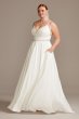 Illusion Deep-V Spaghetti Plus Size Wedding Dress Collection 9WG3985
