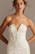 Notch-Neck Lace Corset Mermaid Wedding Dress CWG846