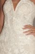 Notch-Neck Lace Corset Mermaid Wedding Dress CWG846