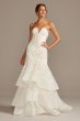 Notch-Neck Lace Corset Mermaid Wedding Dress CWG846