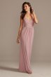 Spaghetti Strap Sequin Lace Jersey Sheath Dress DS270003