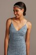 Skinny Strap Sequin Lace Stretch Dress with Slit DS270072