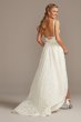 Grosgrain Banded Stretch Lace Wedding Dress MS161213