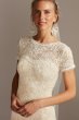 Short Sleeve Low Back Stretch Lace Wedding Dress MS161216