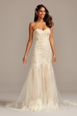 Embellished Lace Corset Bodice Wedding Dress MS251207