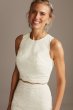 Lace Two-Piece Scalloped Sheath Wedding Dress MS251210