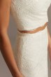 Lace Two-Piece Scalloped Sheath Wedding Dress MS251210