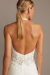 Embellished Waist Plunge Halter Wedding Dress SWG838