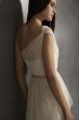 Bobbin Net One Shoulder Flange Bridesmaid Dress VW360504