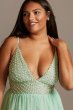 Bead and Pearl Embellished Plus Size Chiffon Gown W43793TS6