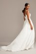 Illusion Deep-V Spaghetti Strap Wedding Dress Collection WG3985