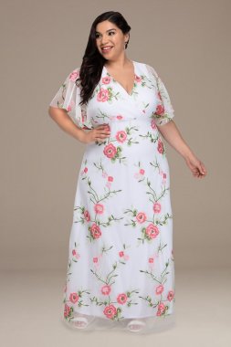Embroidered Elegance Plus Size Wedding Dress 12192101DB