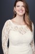 Off-the-Shoulder Long Sleeve Lace Plus Size Gown 184213DBW