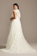Embroidered Mock Neck Tall Plus Wedding Dress 4XL8MS251205