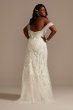 Removable Sleeves Tall Plus Bodysuit Wedding Dress 4XL9MBSWG881