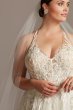 Floral Applique Open Back Tall Plus Wedding Dress 4XL9SWG841