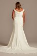 Crepe Off-the-Shoulder Tall Plus Mermaid Dress 4XL9WG4013