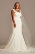 Crepe Off-the-Shoulder Tall Plus Mermaid Dress 4XL9WG4013