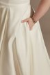 Strapless Tall Plus Satin Wedding Dress with Slit 4XL9WG4017