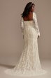 Detachable Sleeves Tall Plus Lace Wedding Dress 4XL9WG4020