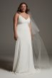 V-Neck Crepe Plus Slip Dress 8VW351566