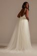 Sequin Removable Train Plus Size Wedding Dress 9SWG882