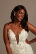 Sequin Removable Train Plus Size Wedding Dress 9SWG882