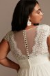 Lace Illusion Back Chiffon Plus Size Wedding Dress 9WG4011DB