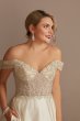 Sheer Beaded Bodice Off the Shoulder Wedding Dress CWG890