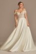 Sheer Beaded Bodice Off the Shoulder Wedding Dress CWG890