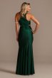Satin V-Neck Sheath Gown with Waist Cutouts D24NY005