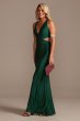 Satin V-Neck Sheath Gown with Waist Cutouts D24NY005