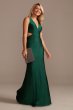 Satin V-Neck Sheath Gown with Waist Cutouts D24NY005