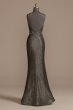 Embellished Glitter Spaghetti Strap Plunge Dress VCTNV045RW