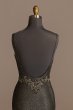 Embellished Glitter Spaghetti Strap Plunge Dress VCTNV045RW