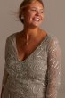 Plus Size A-Line Mesh Dress with Beaded Top WGIN18806W