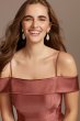 Off the Shoulder Sateen Mermaid Gown with Bow 21955