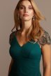 Embellished Chiffon Cap Sleeve Ruched Gown 2523X