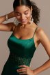 Crystal Illusion Waist Spaghetti Strap Satin Gown 2622GK8B