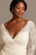 Illusion Sleeve Faux Wrap Tall Plus Wedding Dress 4XL8MS251219