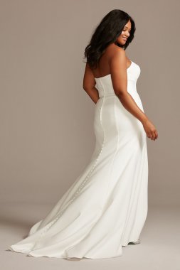 Strapless Button Back Tall Plus Wedding Dress Collection 4XL9WG3995