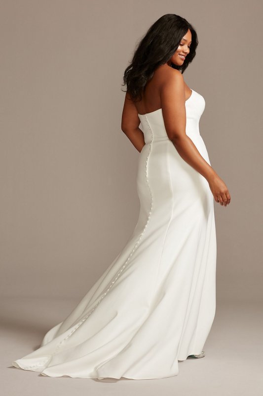Strapless Button Back Tall Plus Wedding Dress Collection 4XL9WG3995